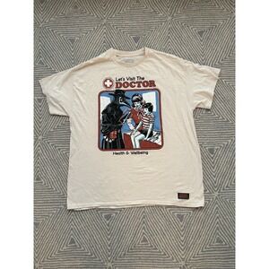 Steven Rhodes Let's Visit The Doctor Graphic T-Shirt‎ - Off-White - XL